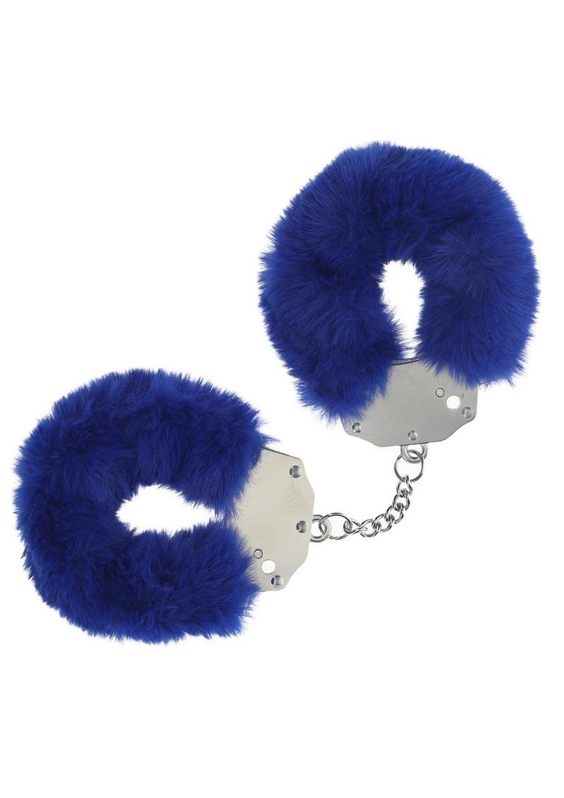 Ouch! Heavy-Duty Fluffy Handcuffs - Blue/Navy