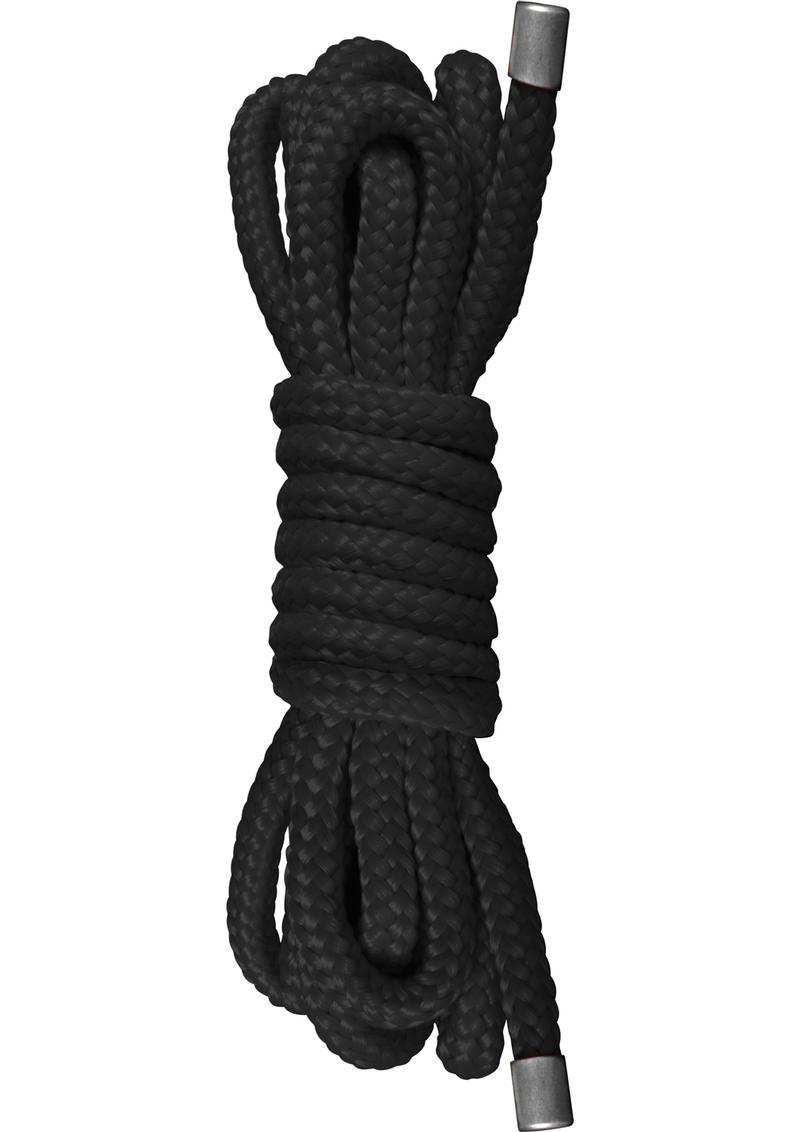 Ouch! Japanese Nylon Mini Rope - Black - 1.5 Meters/4.9 Feet