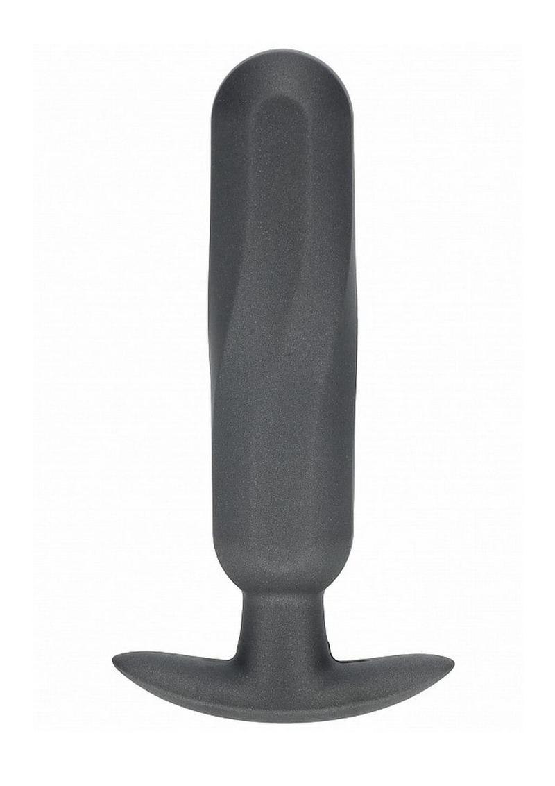 Ouch! Oblong Anal Plug Silicone - Grey/Gun Metal