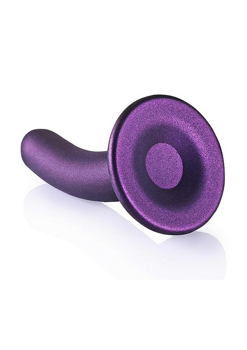 Ouch! Smooth G-Spot Silicone Dildo 5in - Metallic