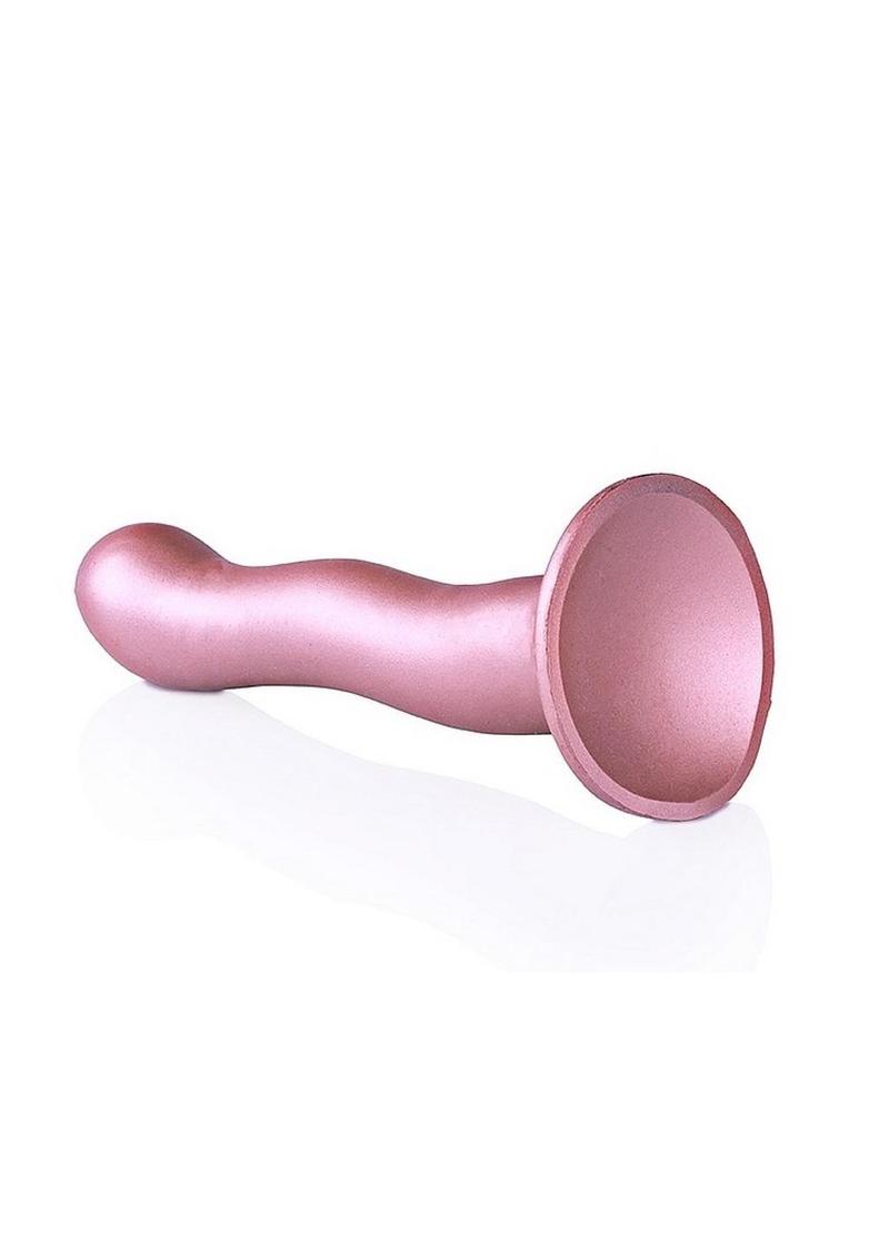 Ouch! Ultra Soft Curvy G-Spot Silicone Dildo 7in - Mettalic