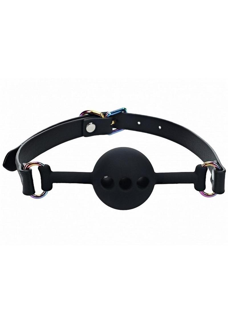 Ouch! Venice Collection Silicone Ball Gag - Black