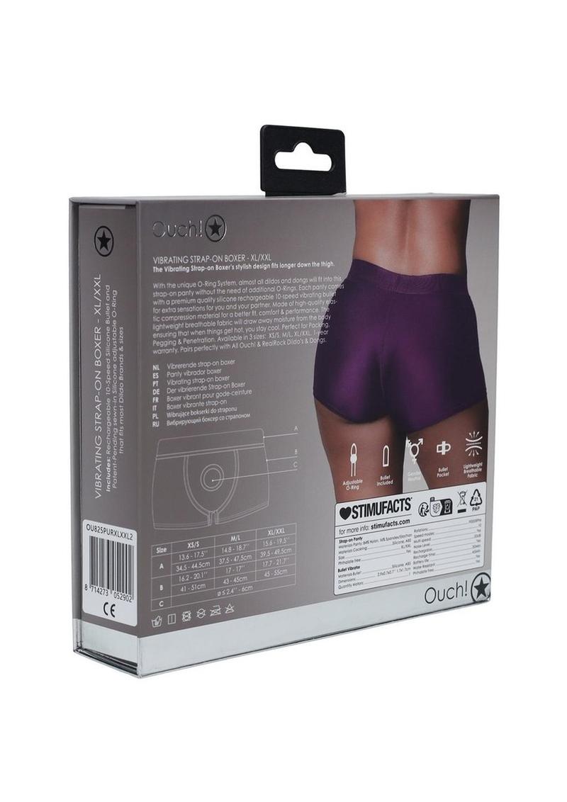 Ouch! Vibrating Strap-On Boxer Rechargeable