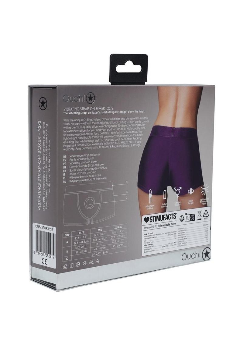 Ouch! Vibrating Strap-On Boxer Rechargeable