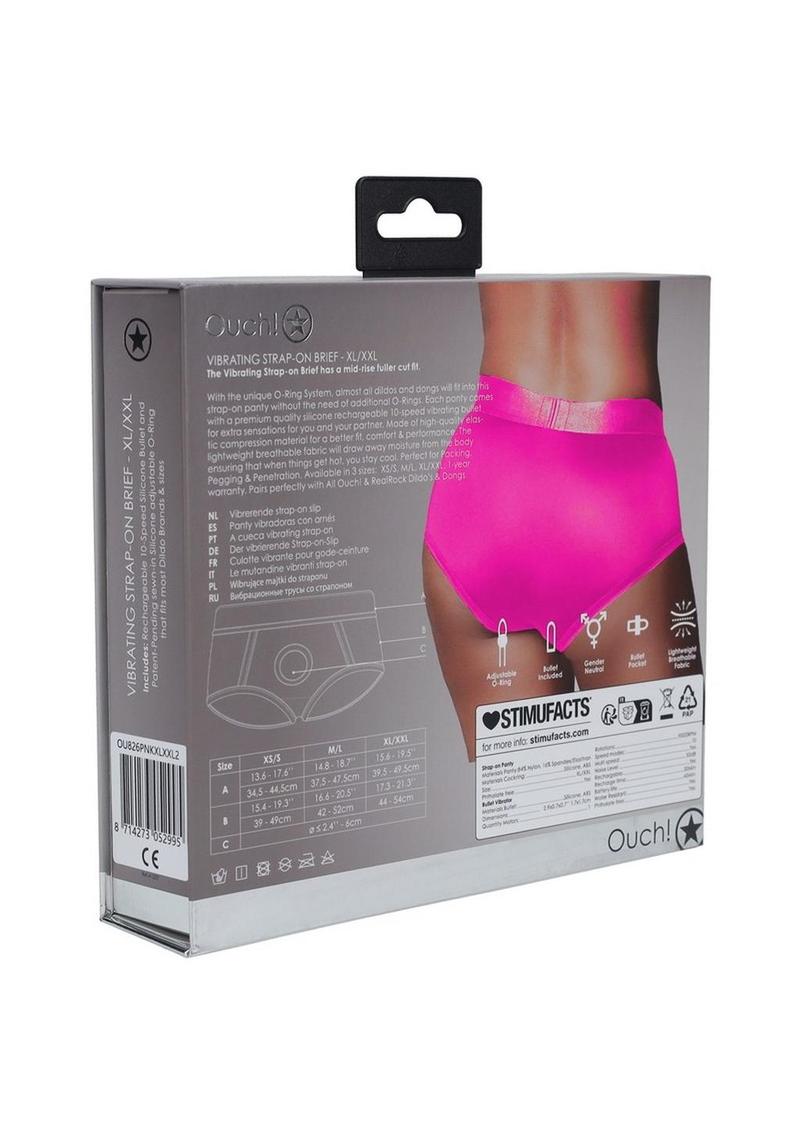 Ouch! Vibrating Strap-On Brief Rechargeable