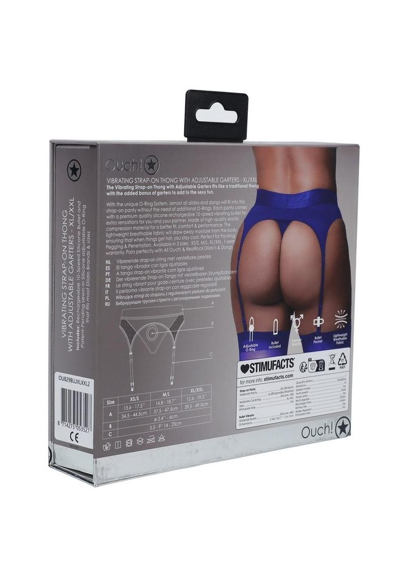 Ouch! Vibrating Strap-On Thong Rechargeable