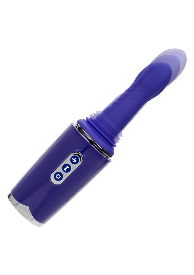 Overdrive Portable Sex Machine Travel Thruster Rechargeable Silicone Vibrator - Purple