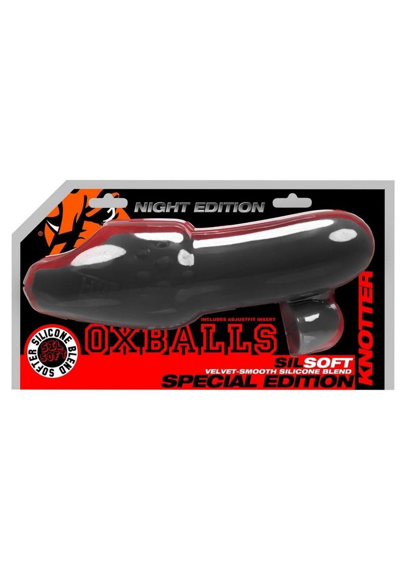 Oxball Knotter Smooth and Swole Nub Based Cocksheath Night Edition - Black