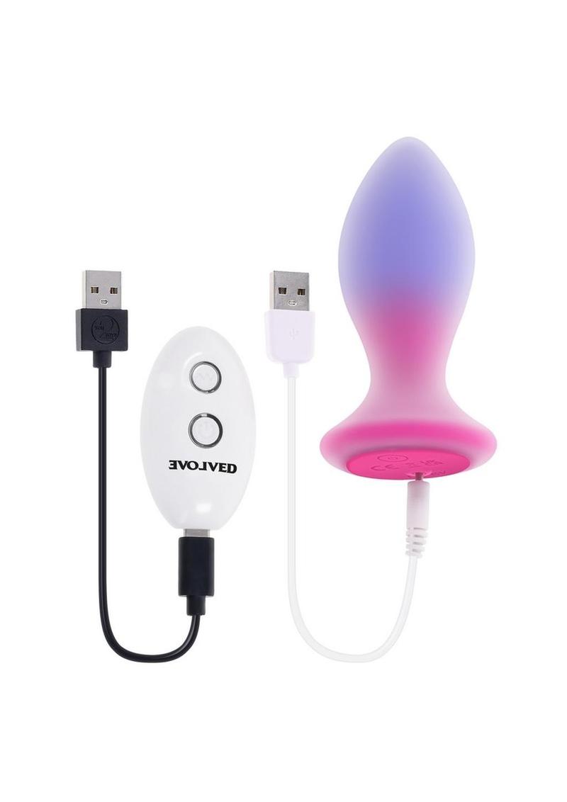 Paradise Rechargeable Silicone Plug - Pink/Purple