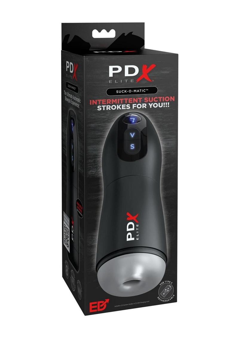 Pdx Elite Suck-O-Matic Rechargeable Masturbator - Black