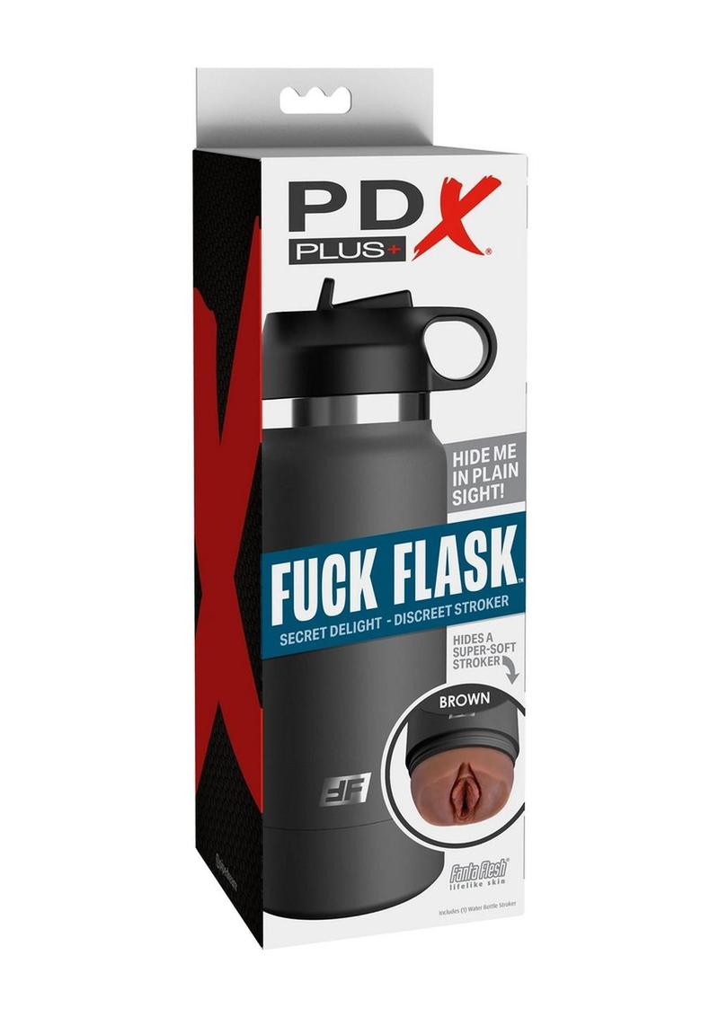 Pdx Plus Fuck Flask Secret Delight Pussy Stroker - Brown/Grey