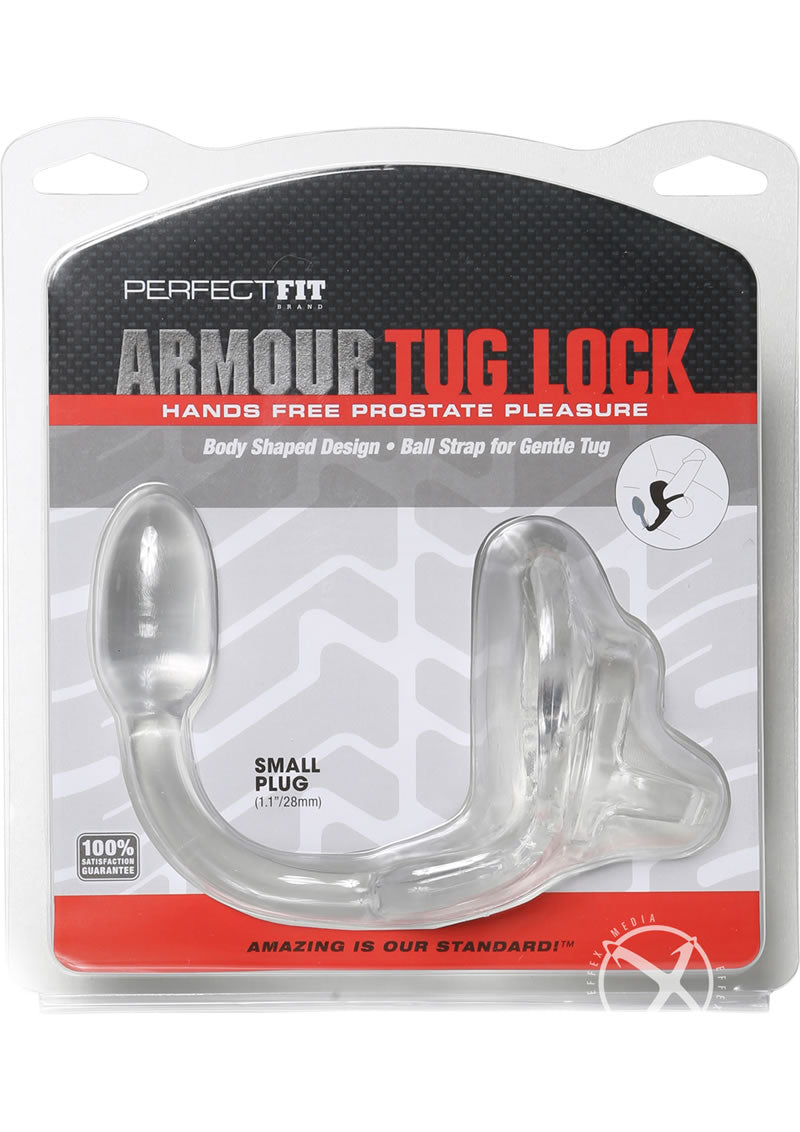 Perfect Fit Armour Tug Lock Prostate Plug - Clear - Small