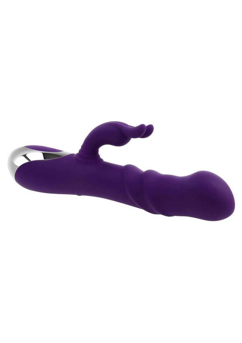 Playboy Bunny Punch Rechargeable Silicone Rabbit Vibrator with Twirly G-Spot Head