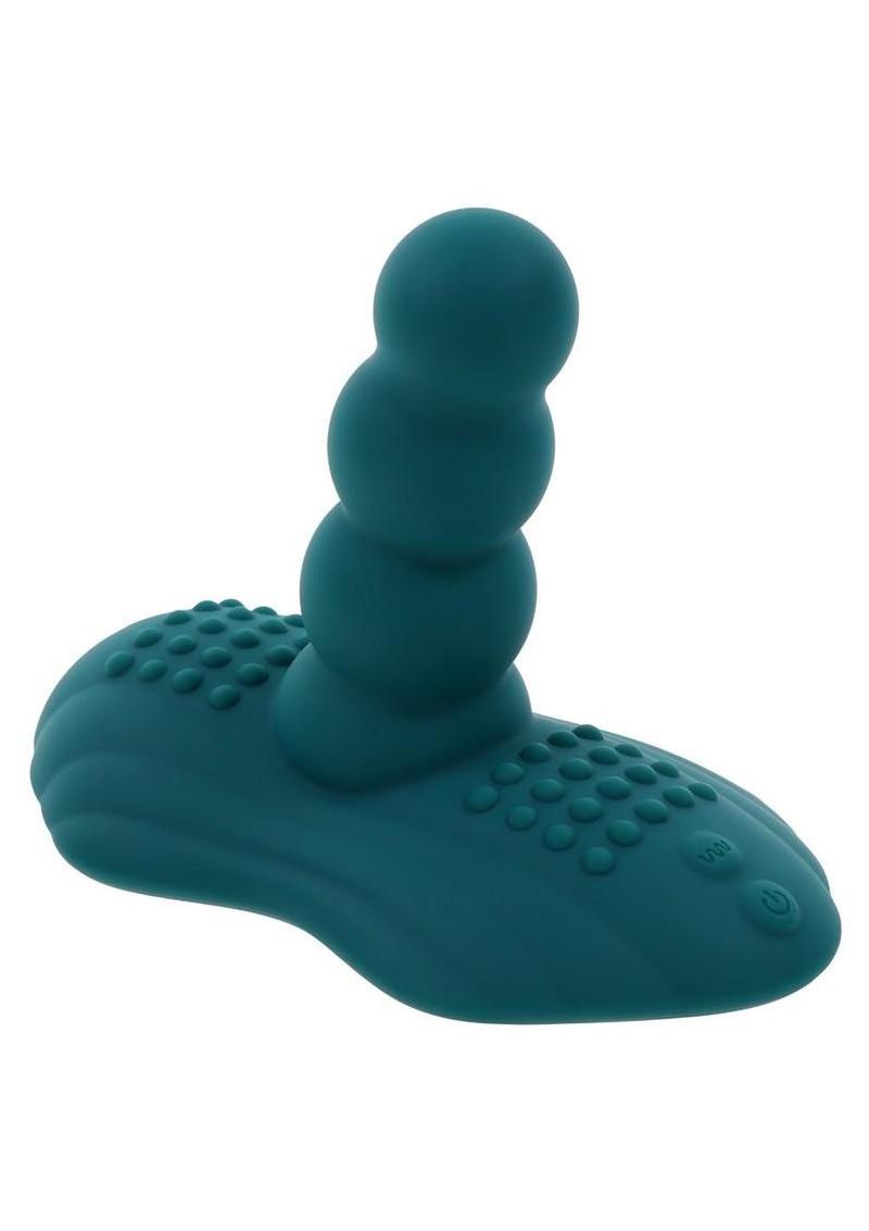 Playboy Have A Seat Rechargeable Silicone Vibrator with Remote Control - Blue