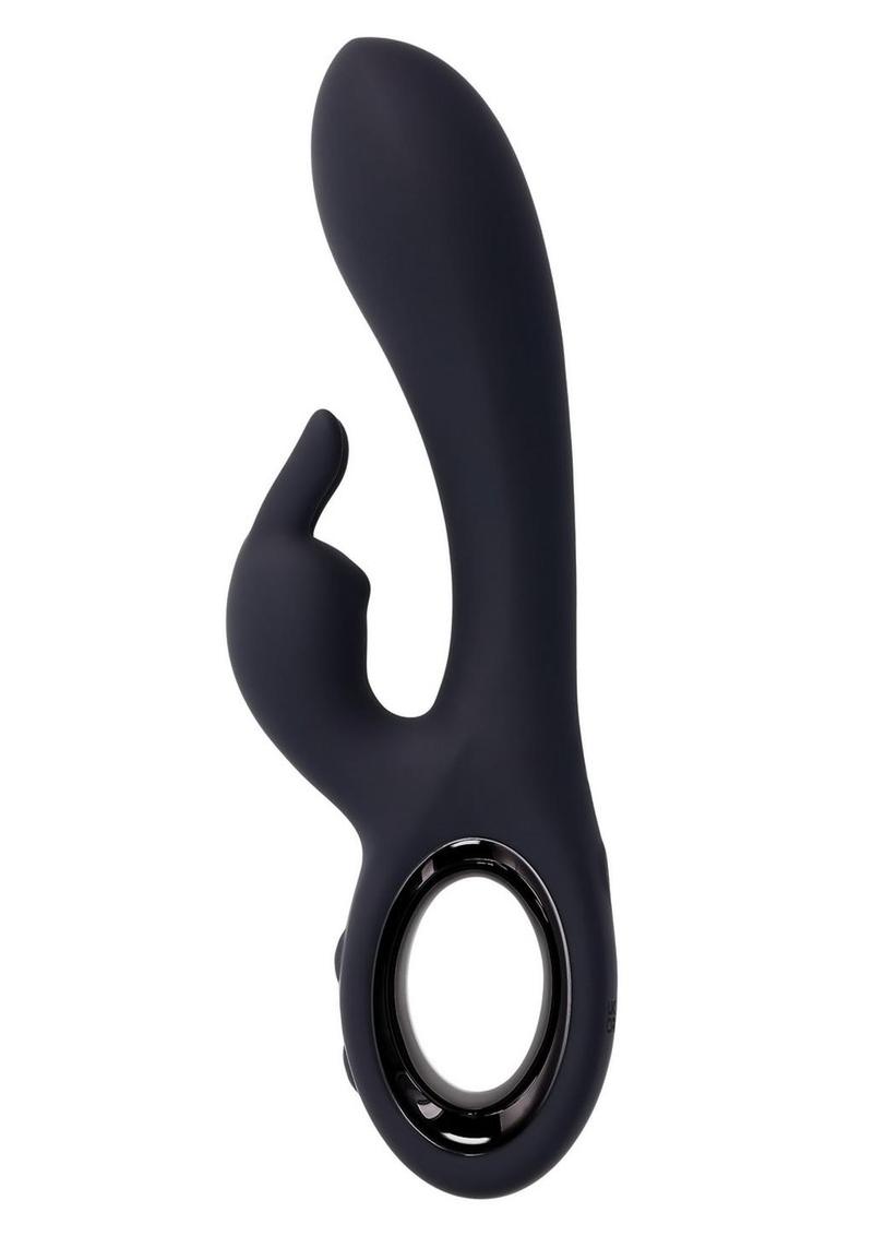 Playboy Late Night Bunny Rechargeable Silicone Dual Vibrator - Black