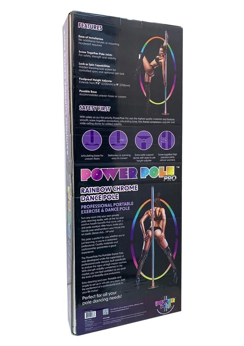 Power Pole Pro Professional Portable Exercise and Dance Spinning Pole Extends Up