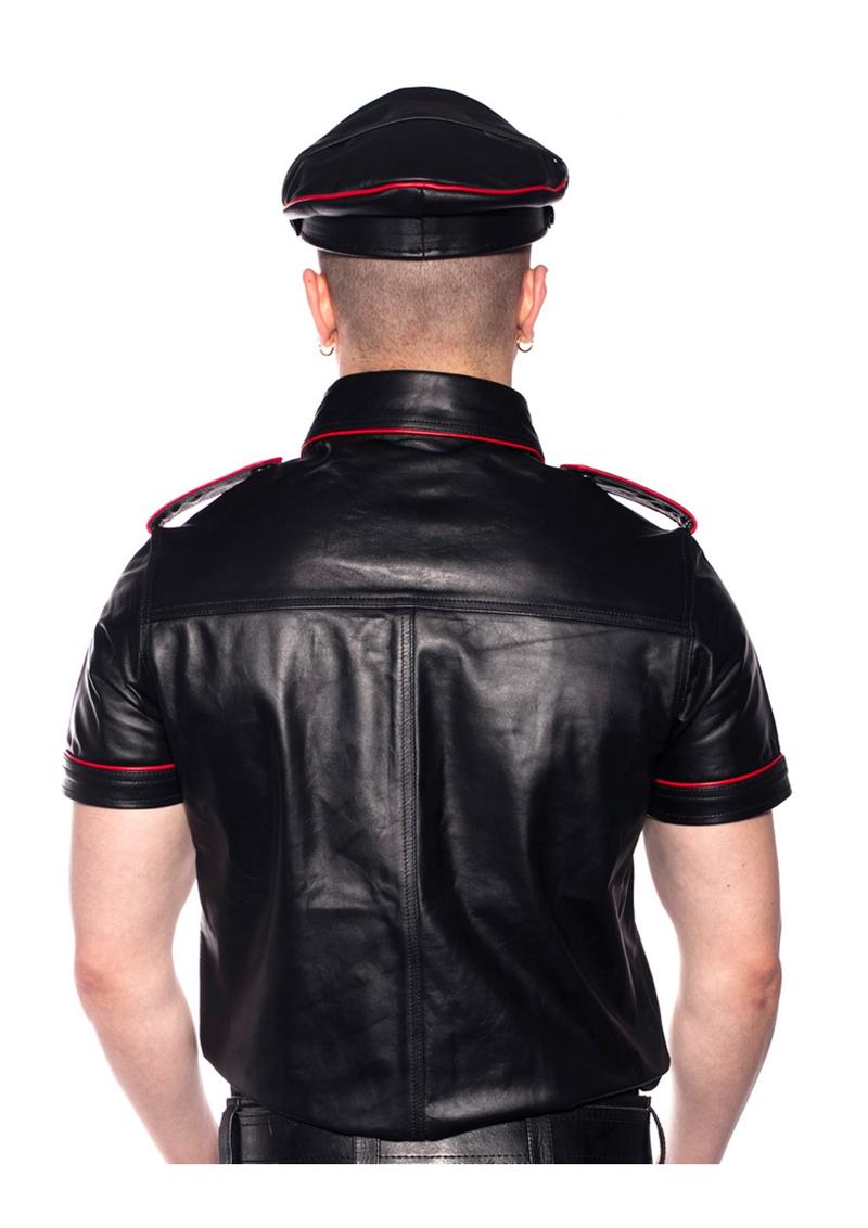 Prowler Red Police Shirt Piped - Black/Red - XSmall