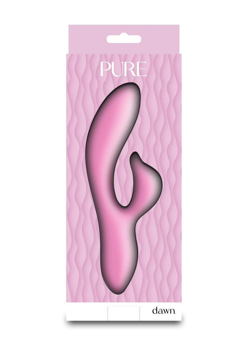 Pure Dawn Rechargeable Silicone Rabbit Vibrator - Pink