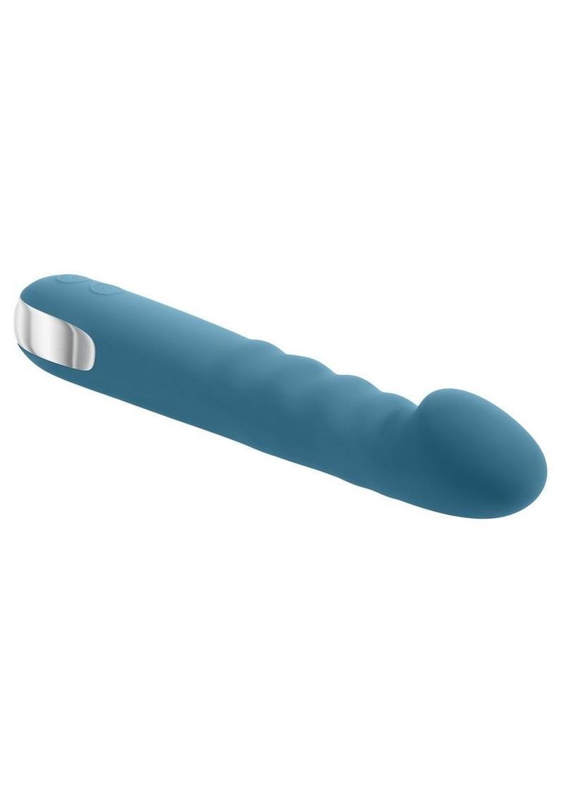 Queen Of All Trades - Rechargeable Silicone Dual Vibrator - Blue