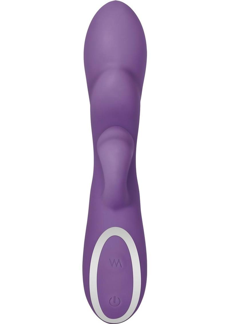 Rampage Rechargeable Silicone Vibrator with Clit Stimulator