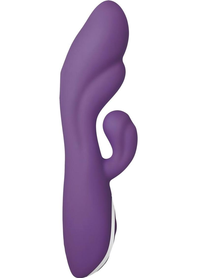 Rampage Rechargeable Silicone Vibrator with Clit Stimulator