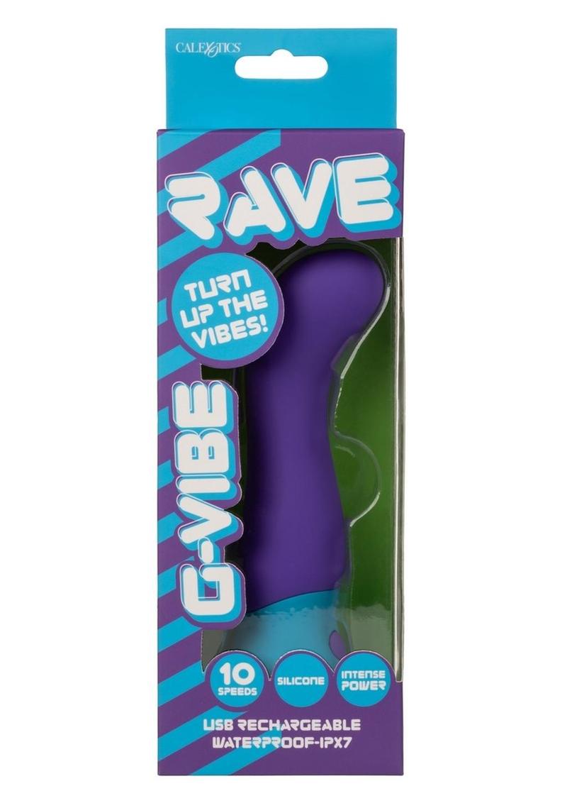 Rave G-Vibe Rechargeable Silicone G-Spot Vibrator - Blue/Purple