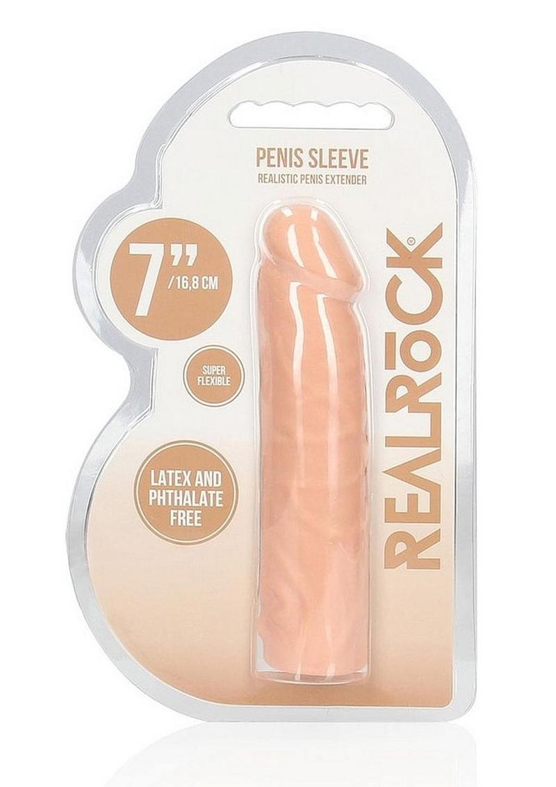 Realrock Skin Penis Extender - Vanilla - 7in