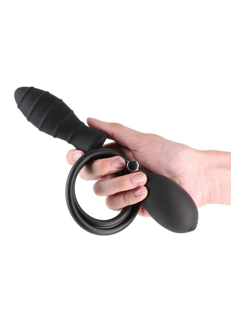 Renegade Inflataplay Silicone Inflatable Anal Plug - Black