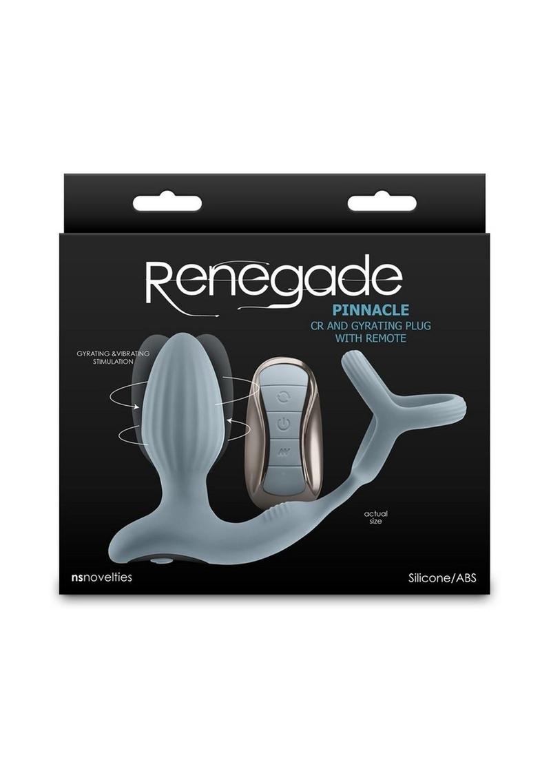 Renegade Pinnacle Rechargeable Silicone Prostate Stimulator - Gray/Grey