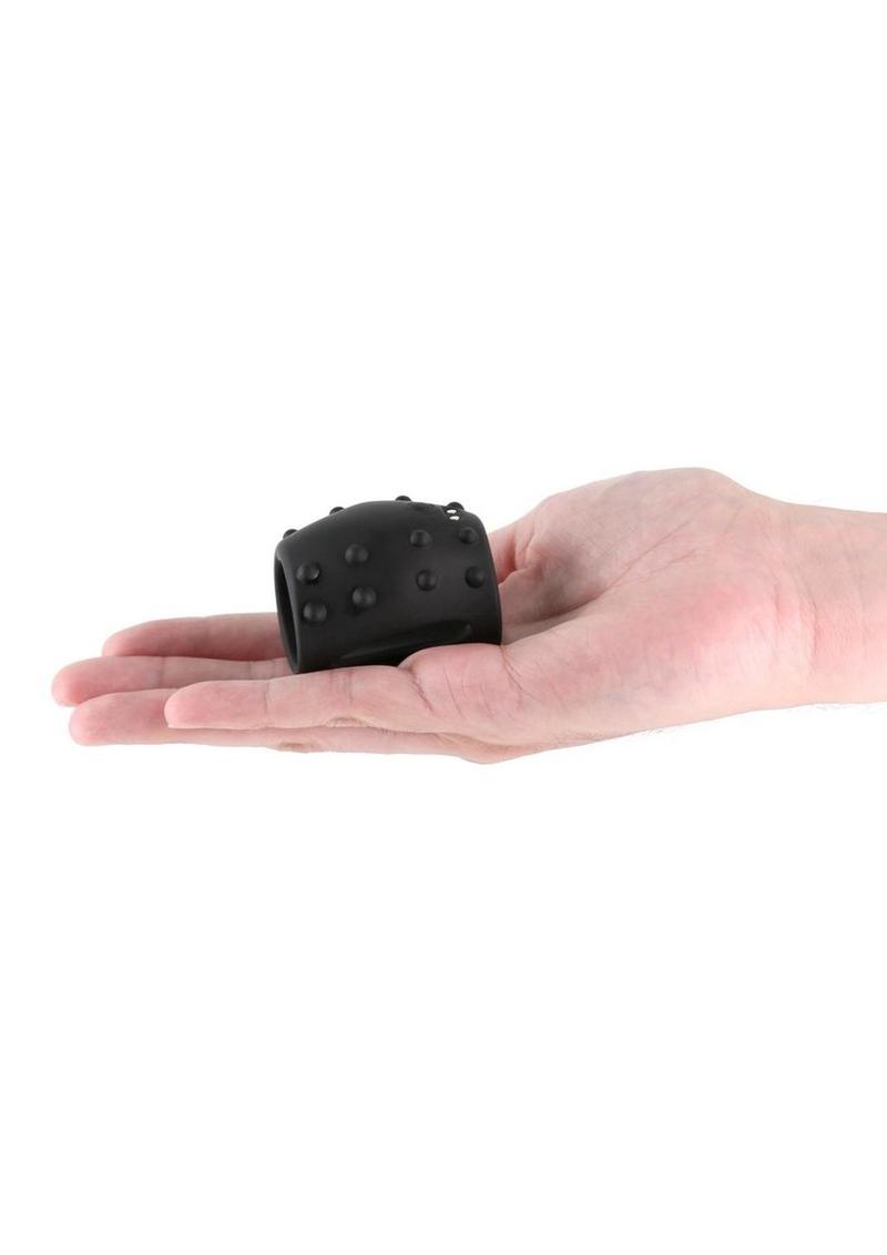 Renegade Sidekick Rechargeable Silicone Penis Sleeve - Black