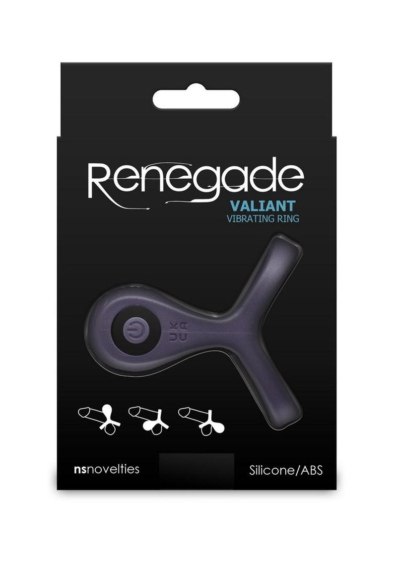 Renegade Valiant Rechargeable Silicone Cock and Ball Ring - Gray/Grey