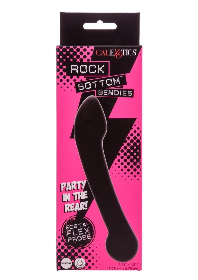 Rock Bottom Bendies Ecsta-Flex Probe Rechargeable Silicone Anal Vibrator - Black