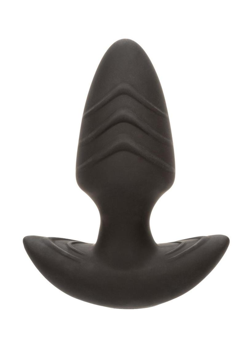 Rock Bottom Vibrating Rotating Probe Rechargeable Silicone Anal Vibrator - Black