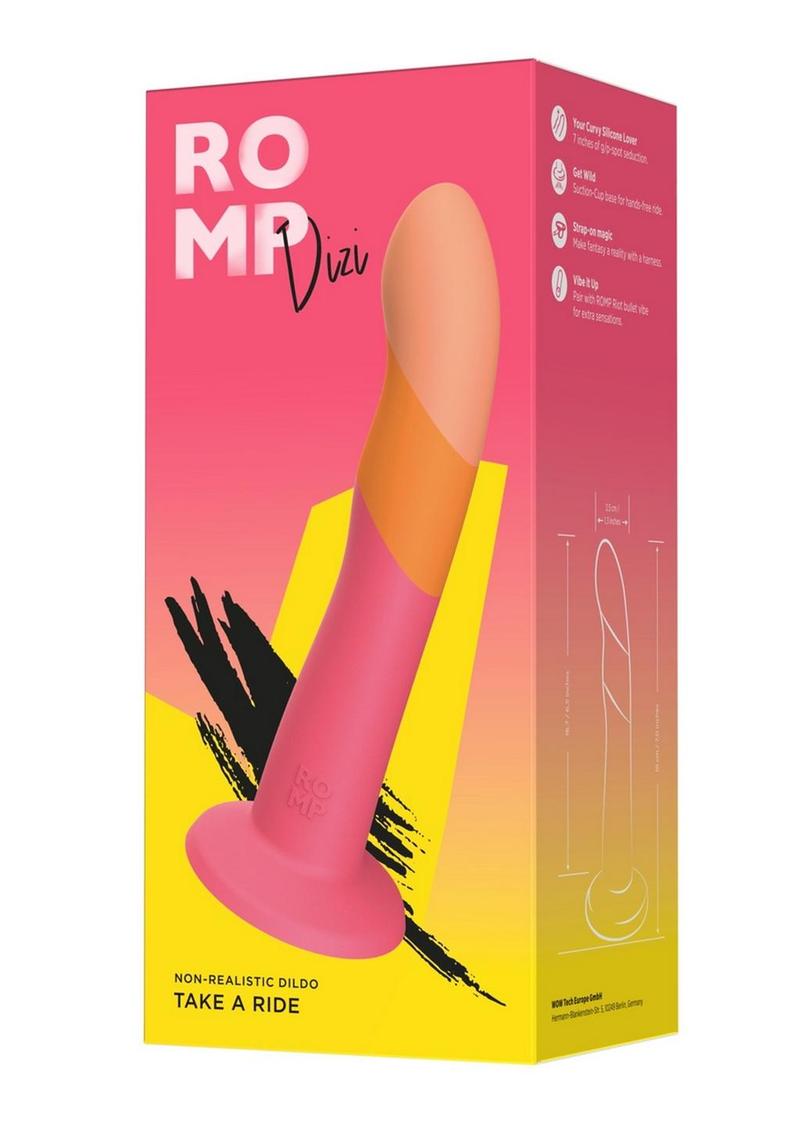 Romp Dizi Silicone Dildo - Orange/Pink