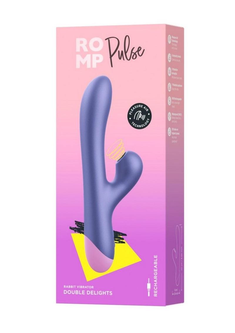 Romp Pulse Rechargeable Silicone Rabbit Vibrator with Pleasure Air