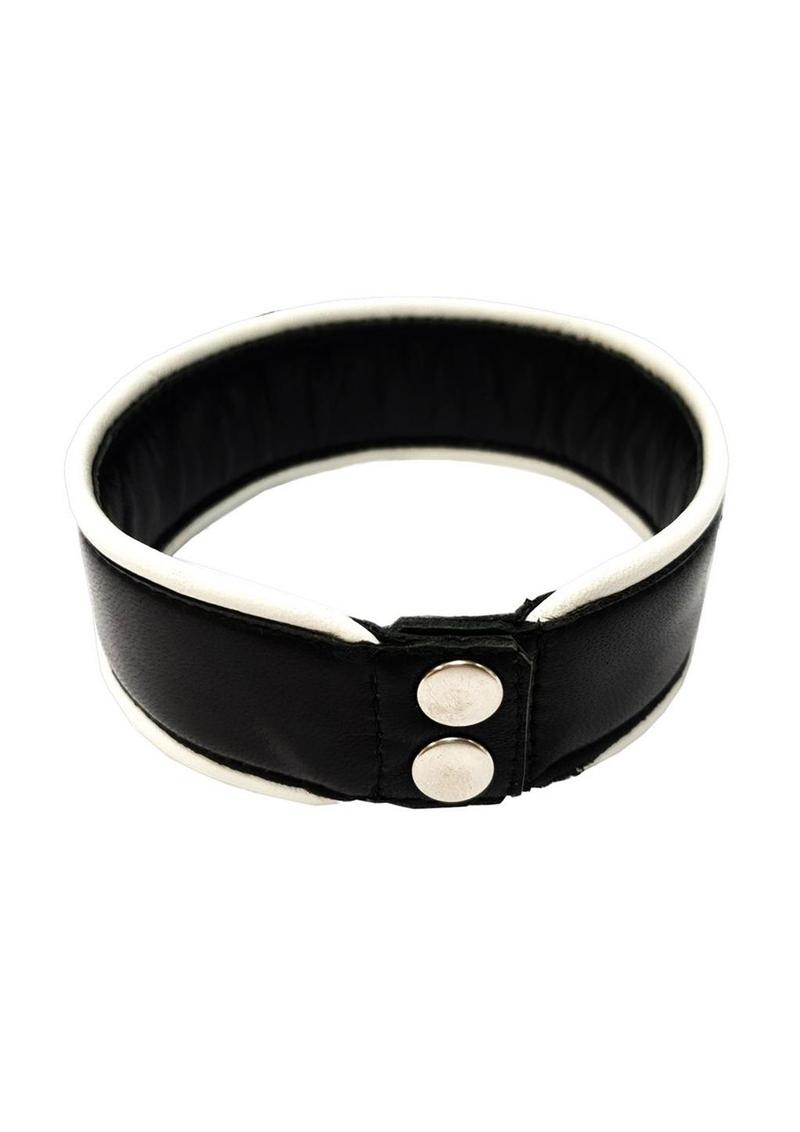 Rouge Arm Band Leather - Black/White - Large