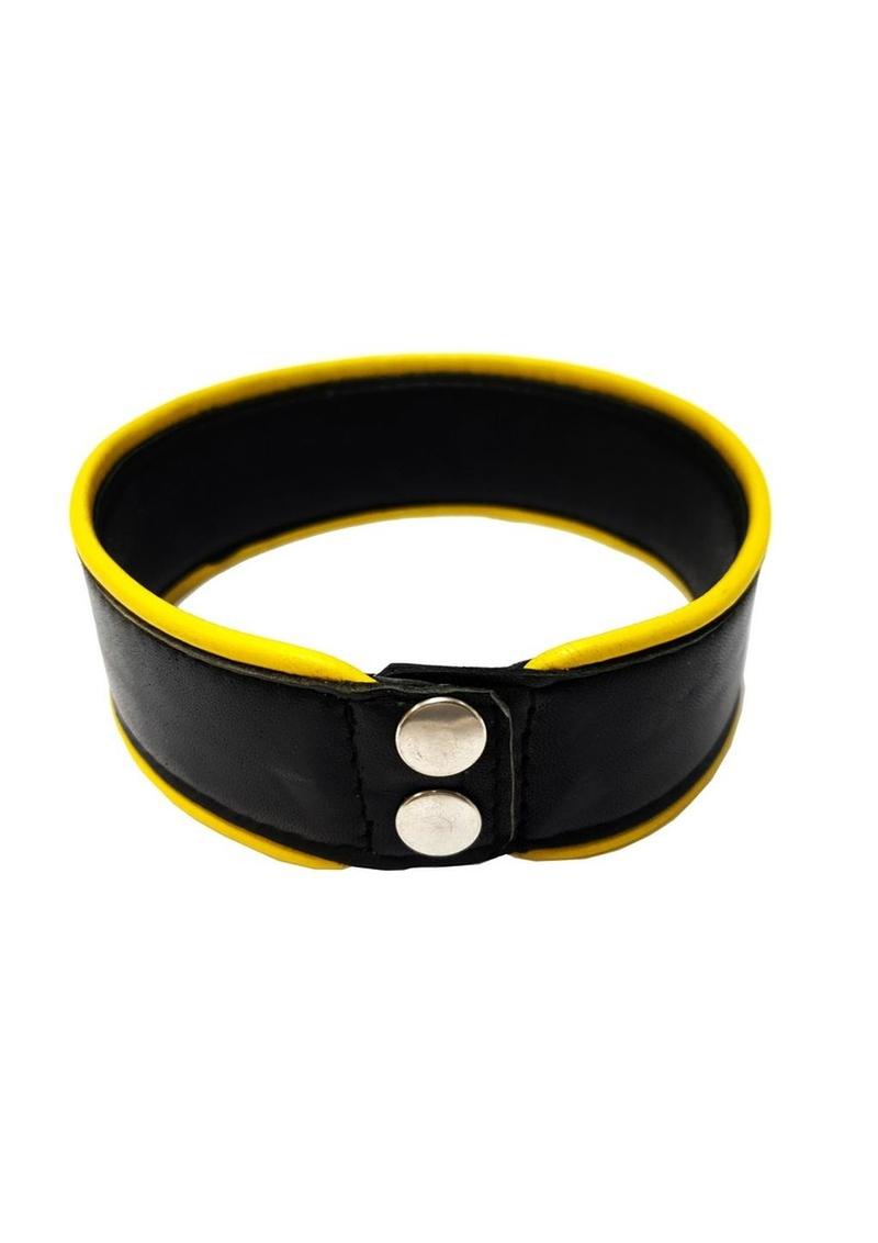 Rouge Arm Band Leather - Black/Yellow - Large