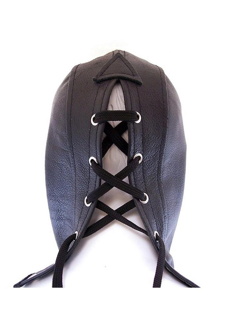 Rouge Leather Zip Mask - Black