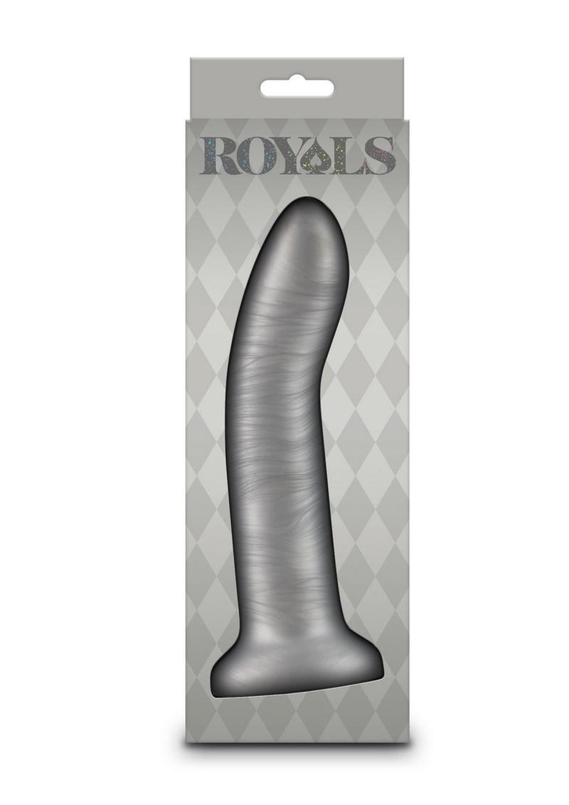 Royals Charlie Silicone Dildo - Silver - 7in