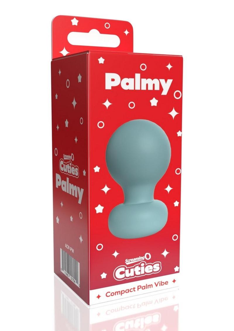 Screaming O Cuties Palmy Rechargeable Silicone Palm Vibrator - Powder Blue