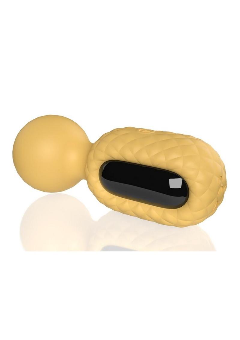 Screaming O Rebound Rechargeable Silicone Compact Power Wand - Bumblee - Yellow