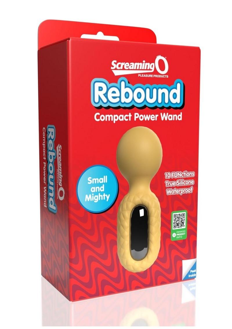 Screaming O Rebound Rechargeable Silicone Compact Power Wand - Bumblee