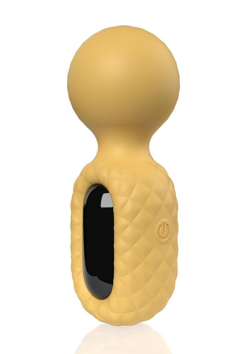 Screaming O Rebound Rechargeable Silicone Compact Power Wand - Bumblee - Yellow