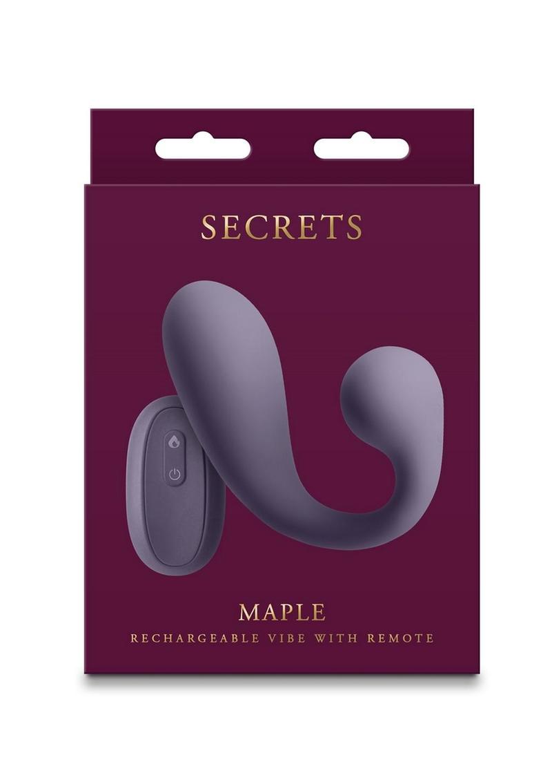 Secrets Maple Rechargeable Silicone G-Spot Warming Vibrator with Clitoral Stimulation