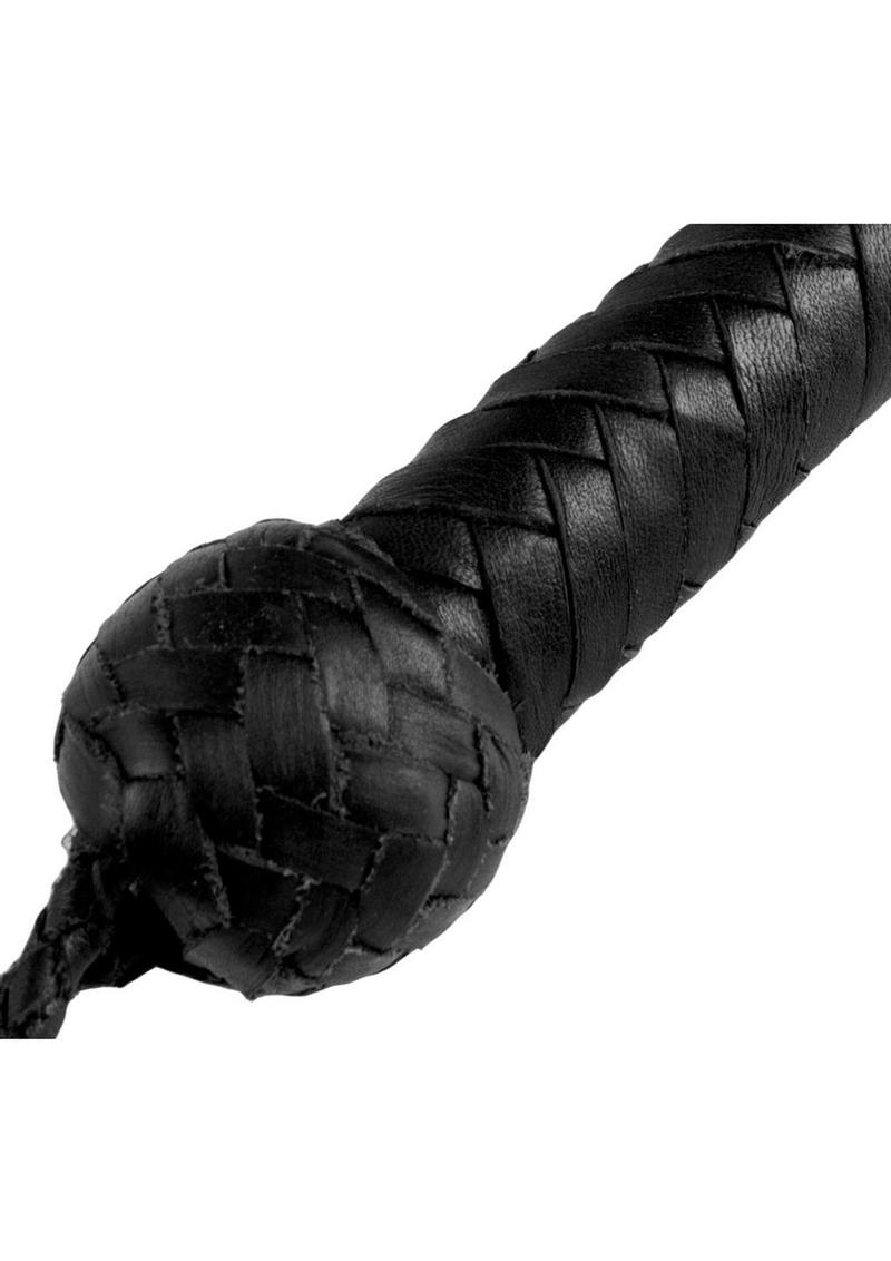 Strict Leather Turkish Knot Whip - Black - 4ft