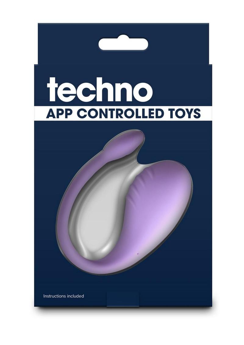 Techno Rave Rechargeable Silicone App Compatible Vibrator - Lavender/Purple