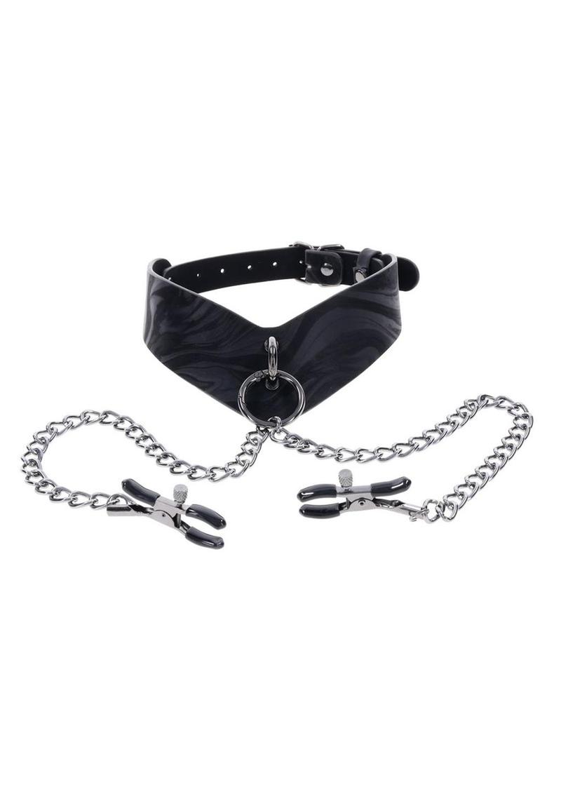 Velvet Noir Collar and Removable Clamps