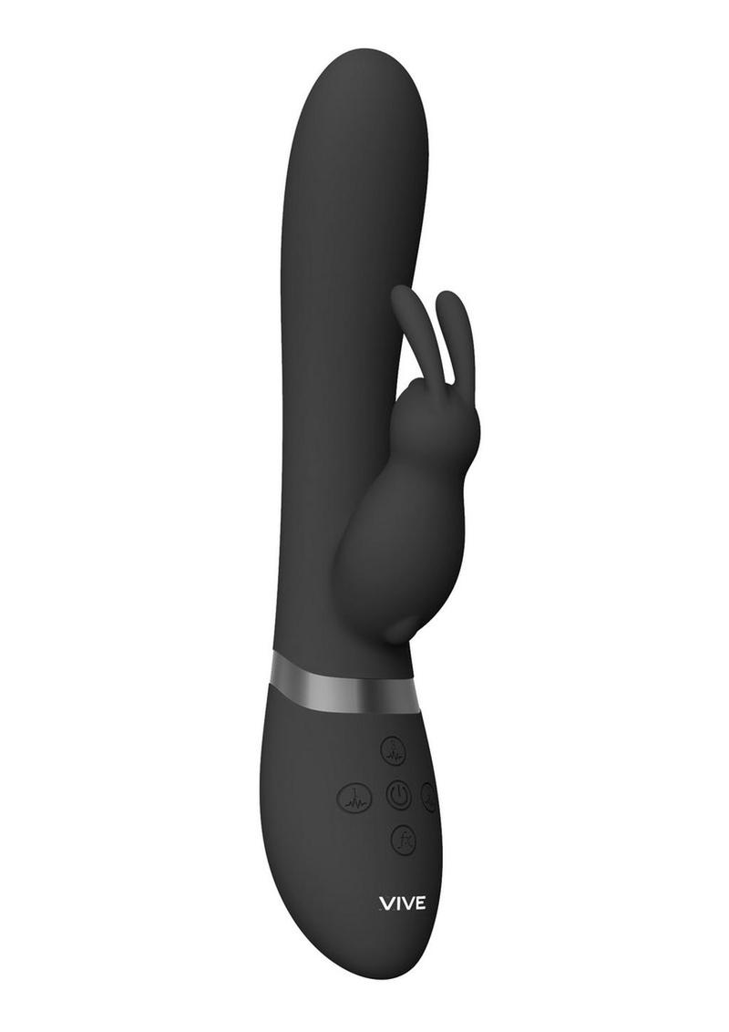 Vive Taka Rechargeable Silicone Inflatable and Vibrating Rabbit Vibrator