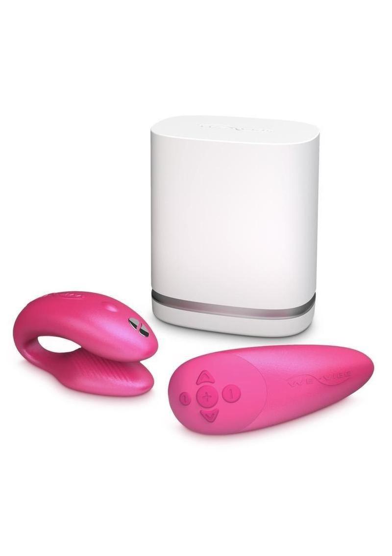 We-Vibe Chorus Rechargeable Couples Vibrator with Squeeze Remote Control - Cosmic - Pink