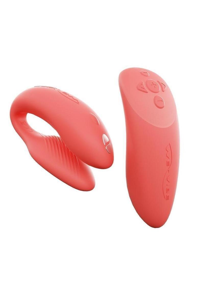 We-Vibe Chorus Rechargeable Silicone Couples Vibrator with Remote Control - Crave - Coral